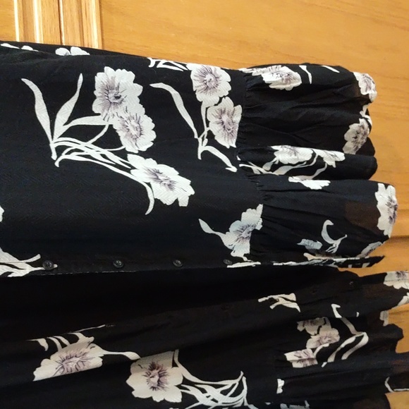 Volcum Womens 2pc Slipinslide Dress Black/ Cream Floral Size M - Picture 5 of 16